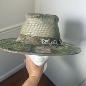 Red Head Camouflage & Mesh Boonie Outback Bush Sun Hat Mens Large